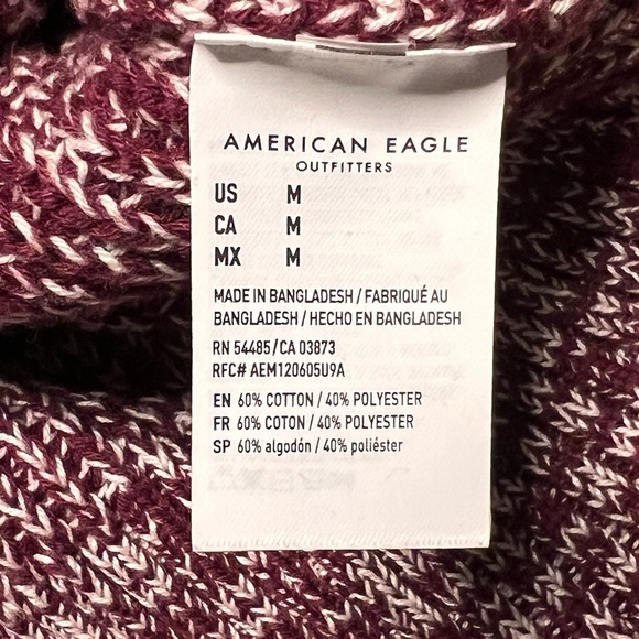 American Eagle Men’s Crewneck Long Sleeve Knit Pullover Sweater, size M NWT - Picture 6 of 6